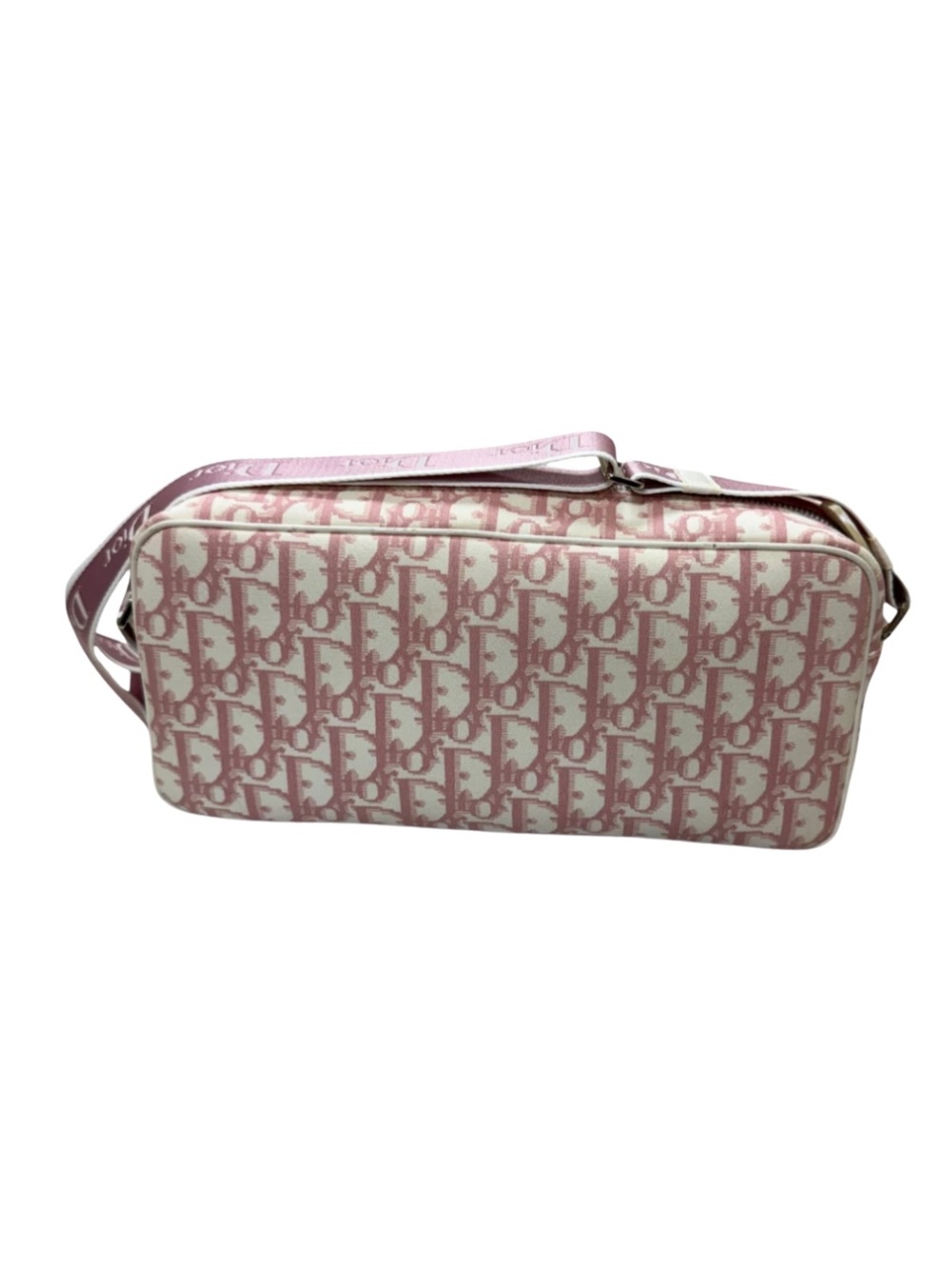 Dior Beige and White Oblique Floral Canvas Shoulder Bag - Picture 5 of 6